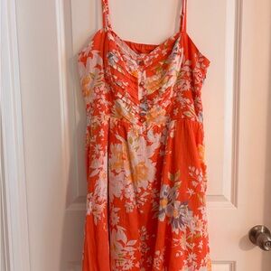 LC Lauren Conrad Coral Floral Dress